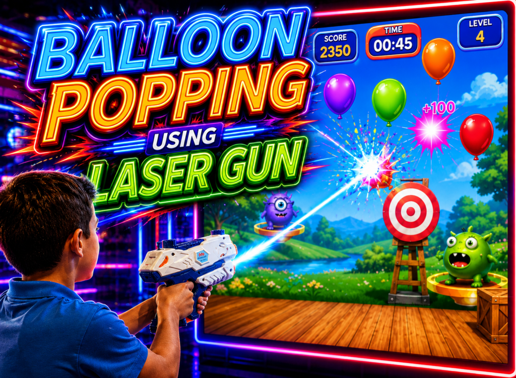 Balloons Popping with Laser Gun