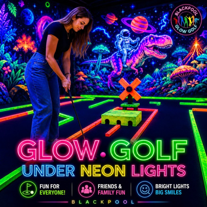 Glow Golf in Blackpool